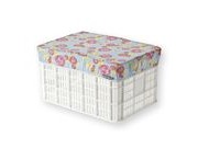 BASIL Crate/Basket cover  Blue Gingham Rosa click to zoom image