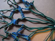 SKIRTGUARD elastic string  Green embroidery click to zoom image